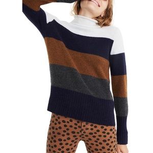 Madewell Soft Turtleneck Striped Sweater XXS